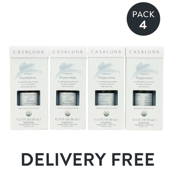 Casaluna Other - Pack 4 - Casaluna Organic Lavender 100% Pure Essential Oil 0.33oz - 2 Essentials